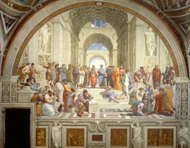 A Escola de Atenas, Rafael, 1509-1511 - Stanza della Segnatura, Vaticano