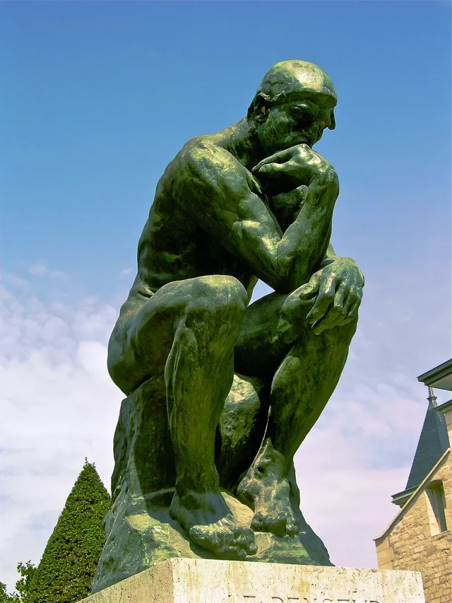 O Pensador, Rodin, 1904 - o bronze do Musée Rodin, Paris