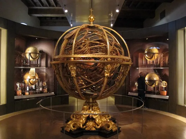 A esfera armilar de Antonio Santucci, Florença, 1588-1593, Museo Galileo: o modelo do cosmos escolhido antes de qualquer medida - decidir o que conta como prova