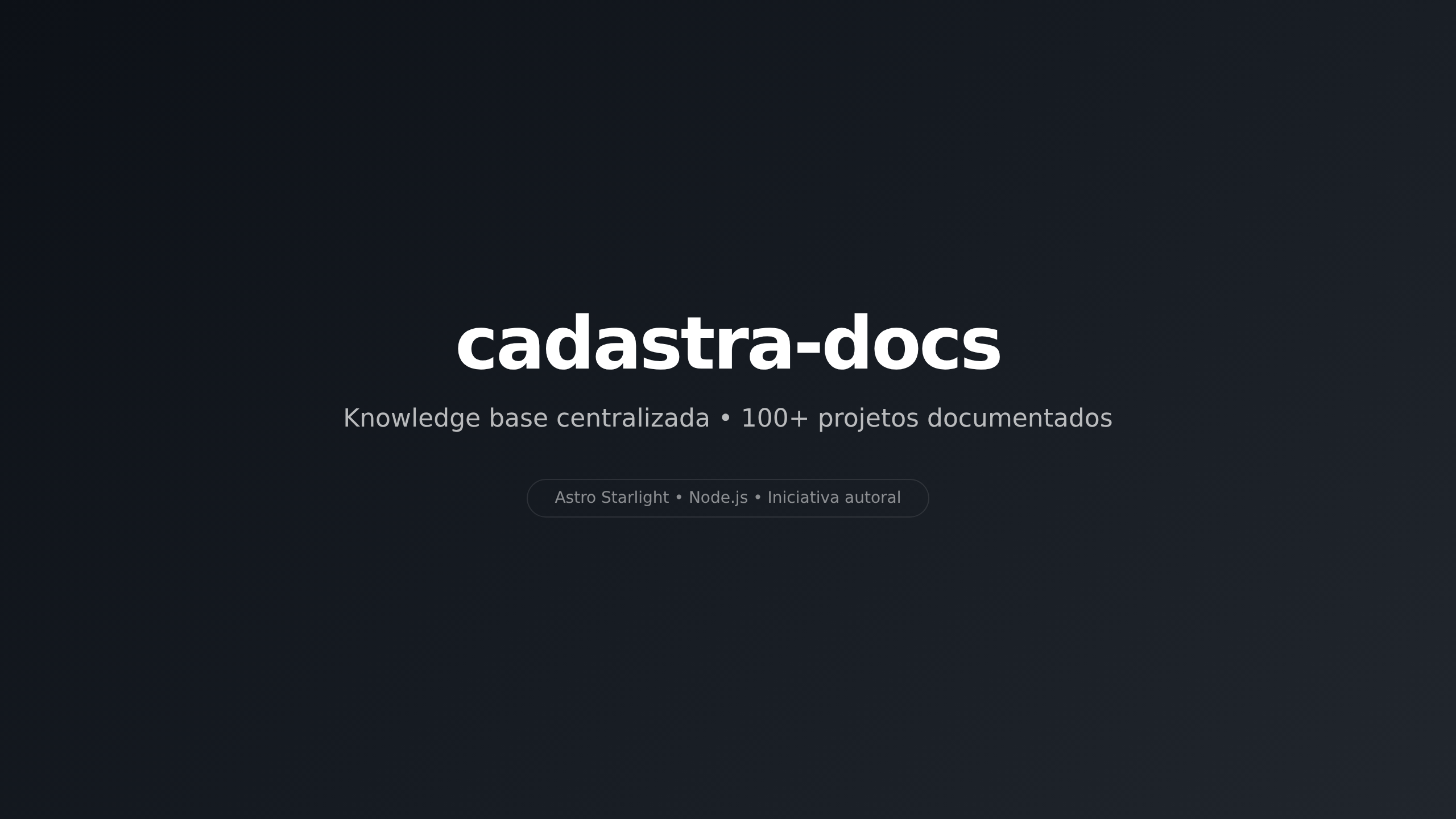 Cadastra Docs